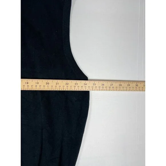 Polo Golf Ralph Lauren Men XXL Black 100% Cotton V-Neck Knit Sweater Vest - Picture 6 of 7